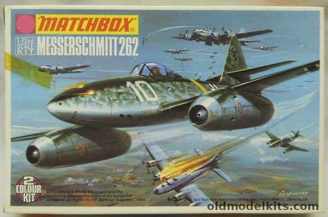 Matchbox 1/72 Messerschmitt Me-262 A-1a(2a) - Kommando Nowotny Achmer 1944 or 2nd Staffel KG 51 Edelweiss 1944, PK-21 plastic model kit
